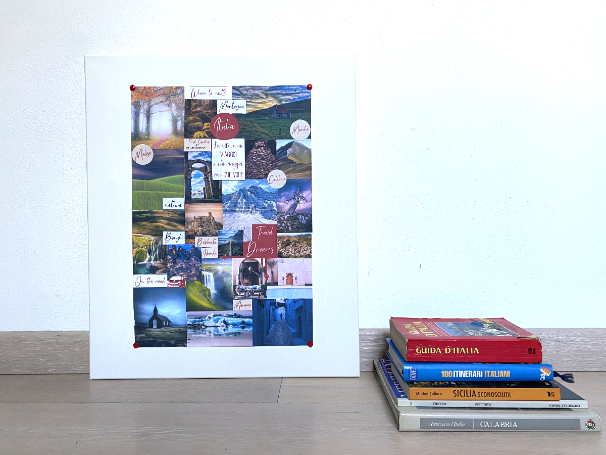 Vision board dei viaggi