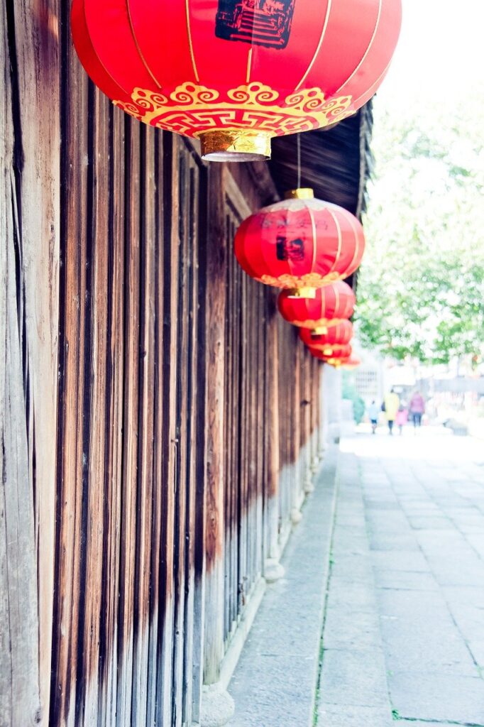 lanterne rosse per il Capodanno cinese