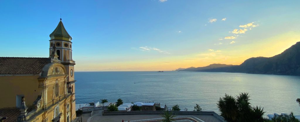 terrazza sul mare a Praiano