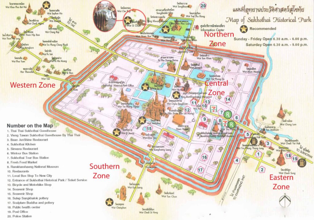 mappa di Sukhothai