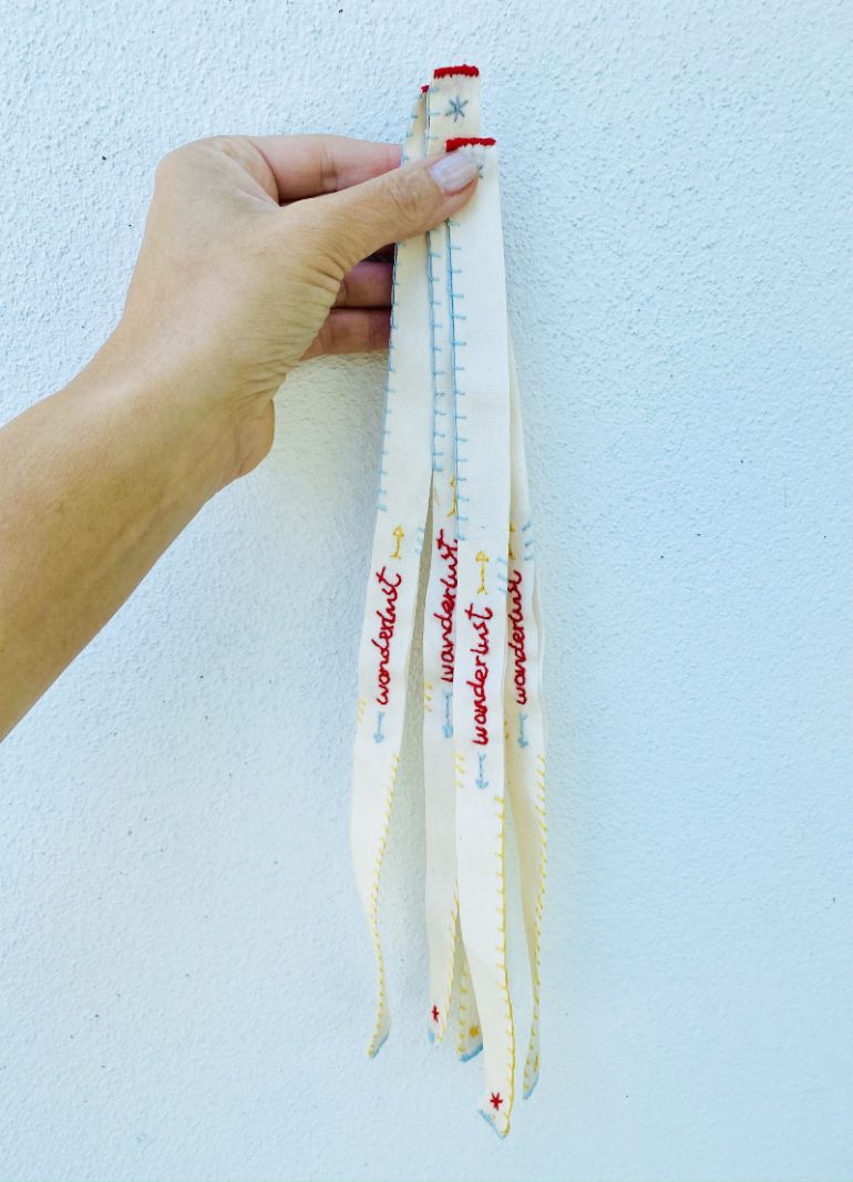Braccialetto Wanderlust ricamato a mano - immagine 6