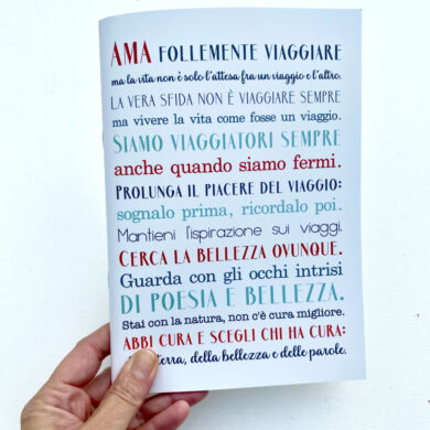 quaderno manifesto dei viaggiatori