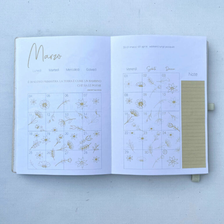 agenda 2024 planner mensile marzo