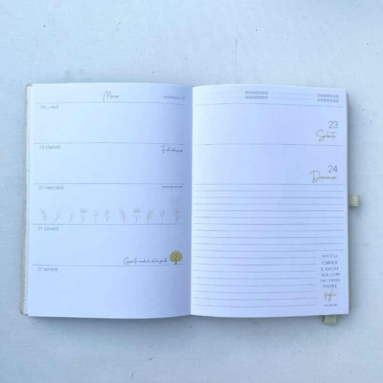 agenda 2024 planner settimanale
