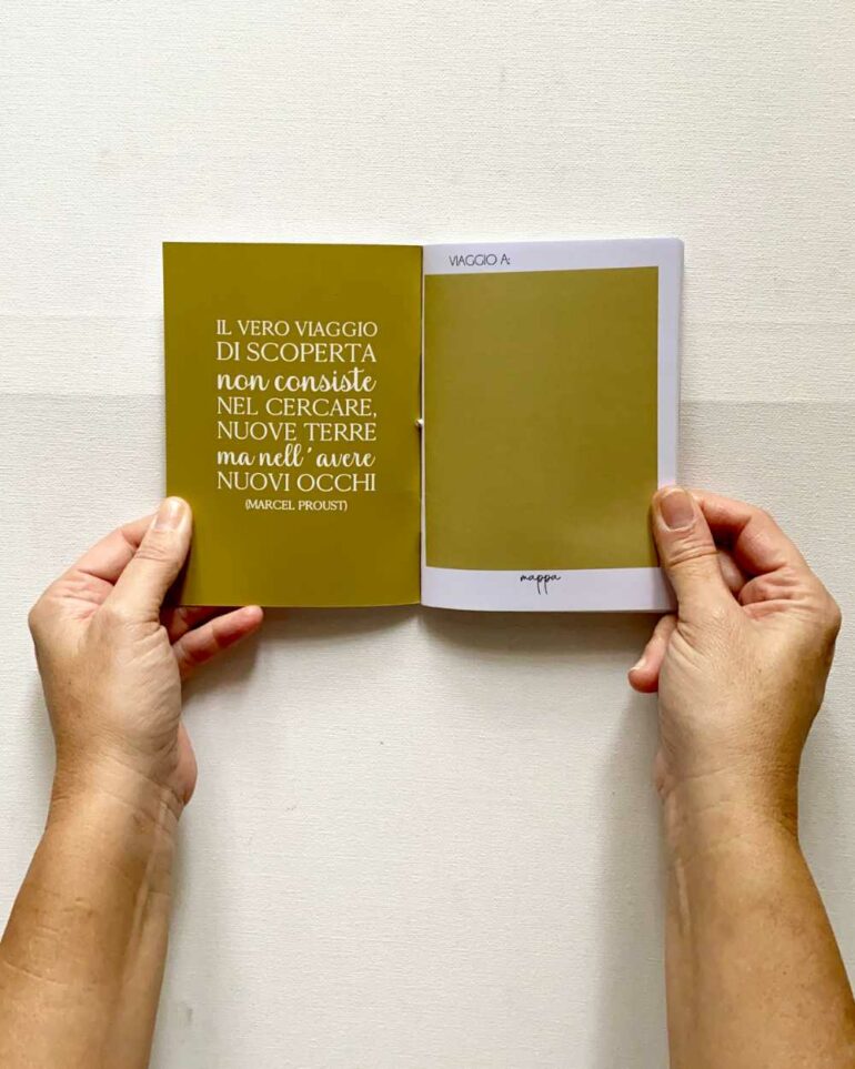 travel journal con citazioni