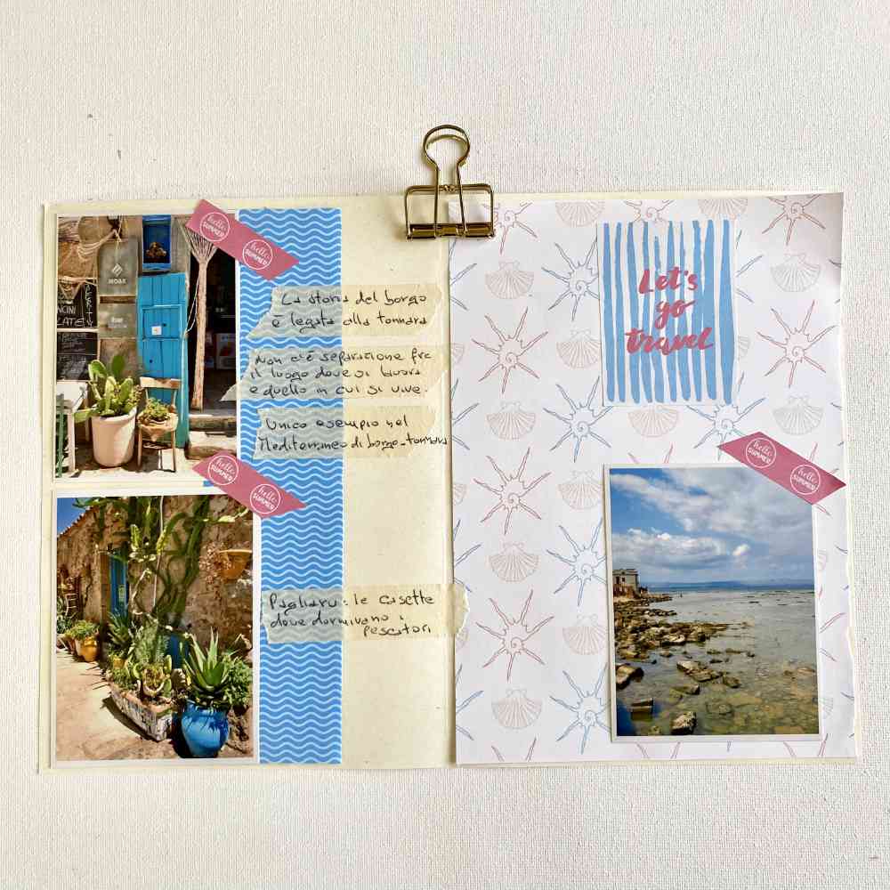 come fare un diario di viaggio con la tecnica dello scrapbooking