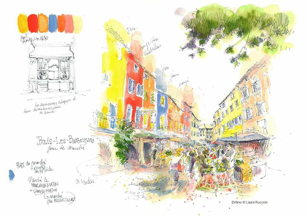 fare un diario di viaggio con la tecnica urbansketch esempio