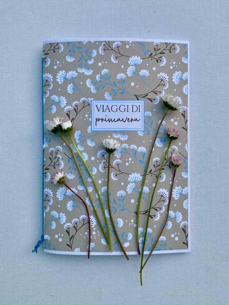 quaderno per viaggi di primavera A5 a fiori
