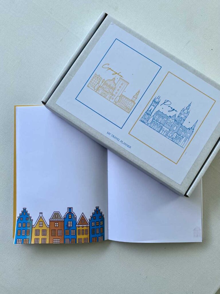 diario di viaggio personalizzato per ogni destinazione: Praga e Copenaghen