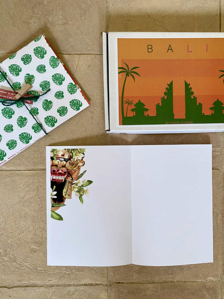 kit per diario di viaggio Bali