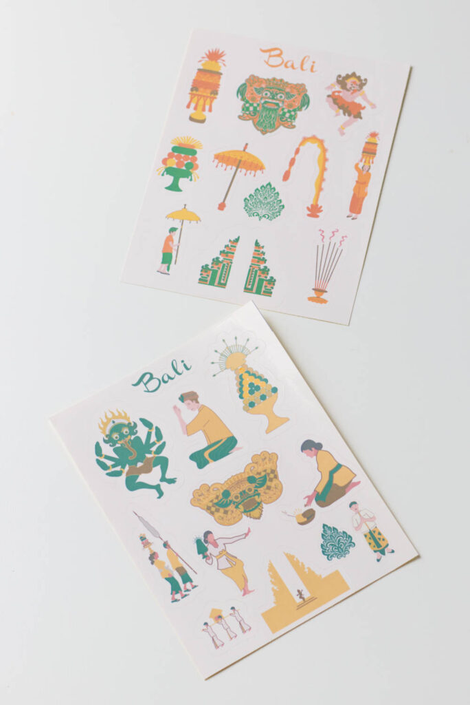 stickers bali per travel journal