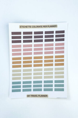 etichette colorate adesive per agende e planner per pianificare a colori